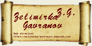 Želimirka Gavranov vizit kartica